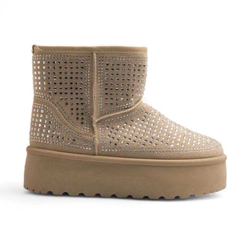 Europeon Union Women Beige Chamois Half Boot #3489