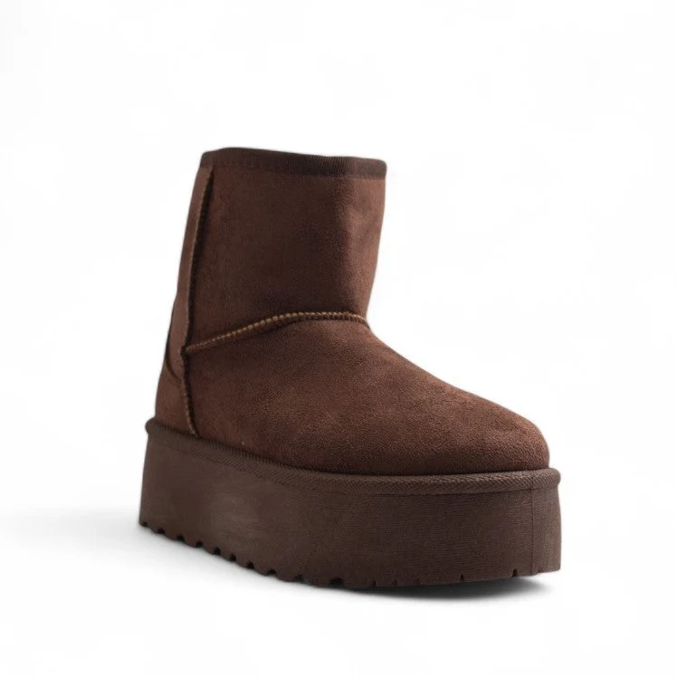 Europeon Union Women Brown Chamois Half Boot #3505