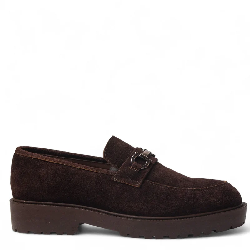 Men Brown Chamois Shoes #5012