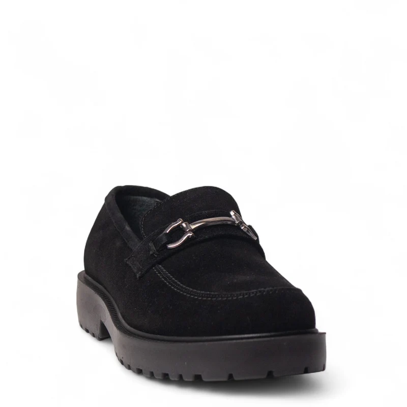 Men Black Chamois Shoes #5011