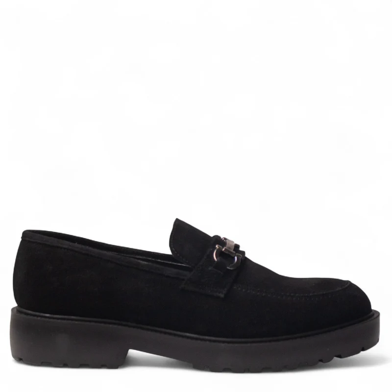 Men Black Chamois Shoes #5011