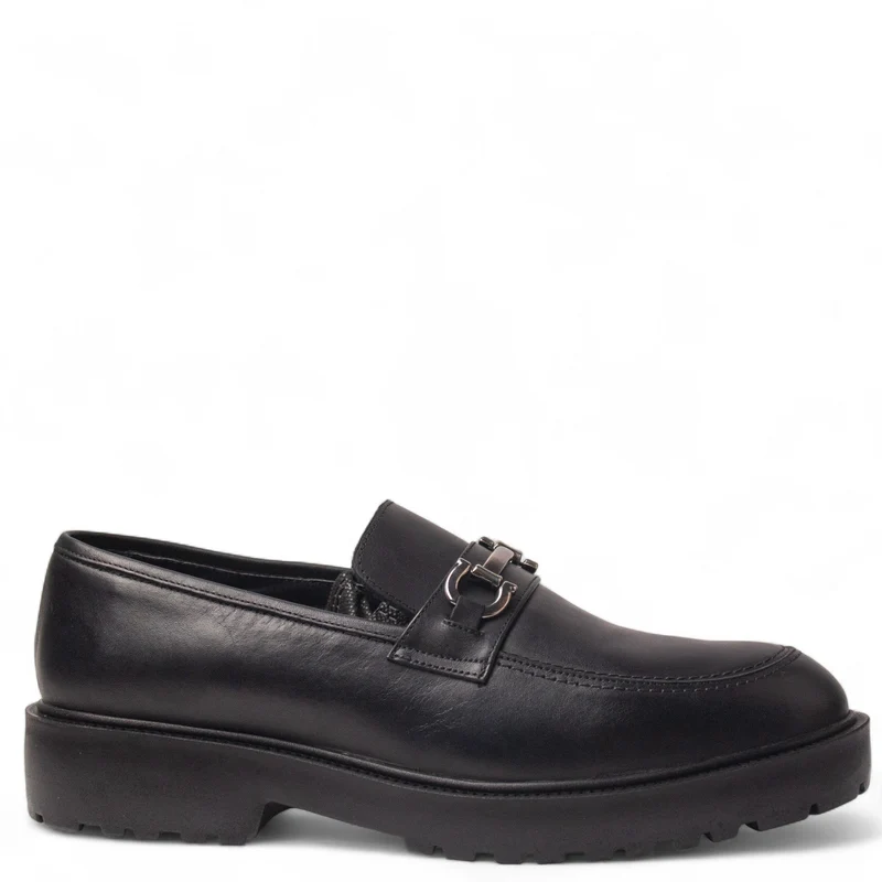 Men Black Leather Shoes #5010