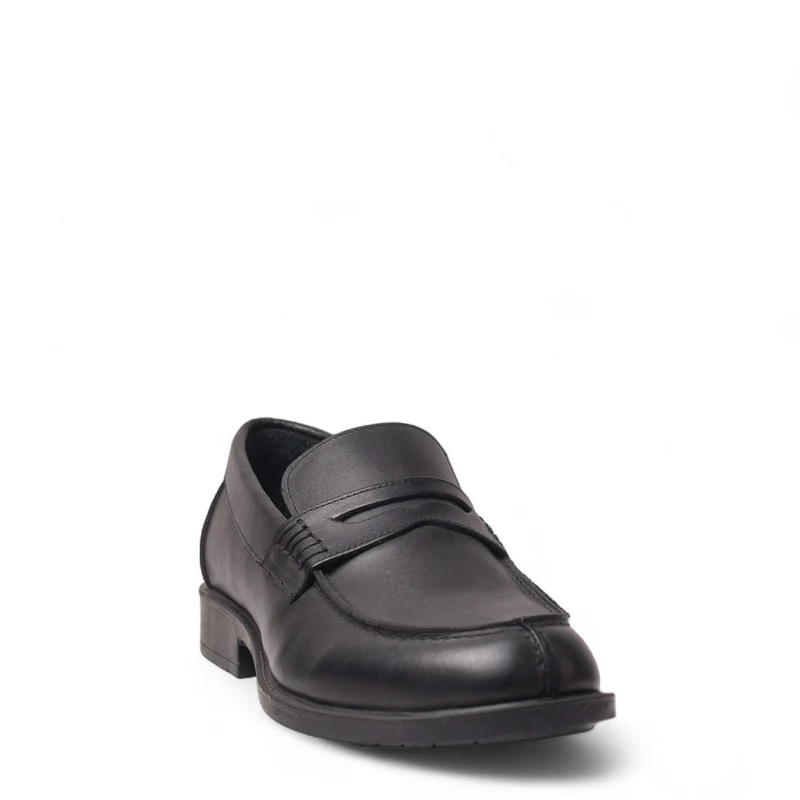 Men Black Leather Shoes #5004