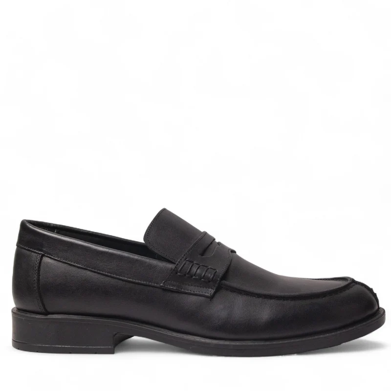 Men Black Leather Shoes #5004