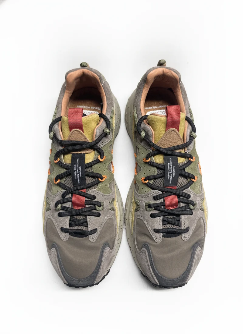Yamabushi Man Suede/Nylon mud dark brown acid