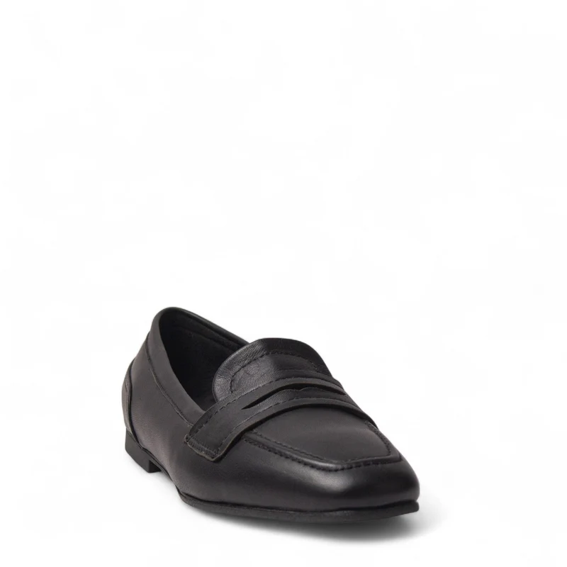 Women Black Leather Shoes #4483