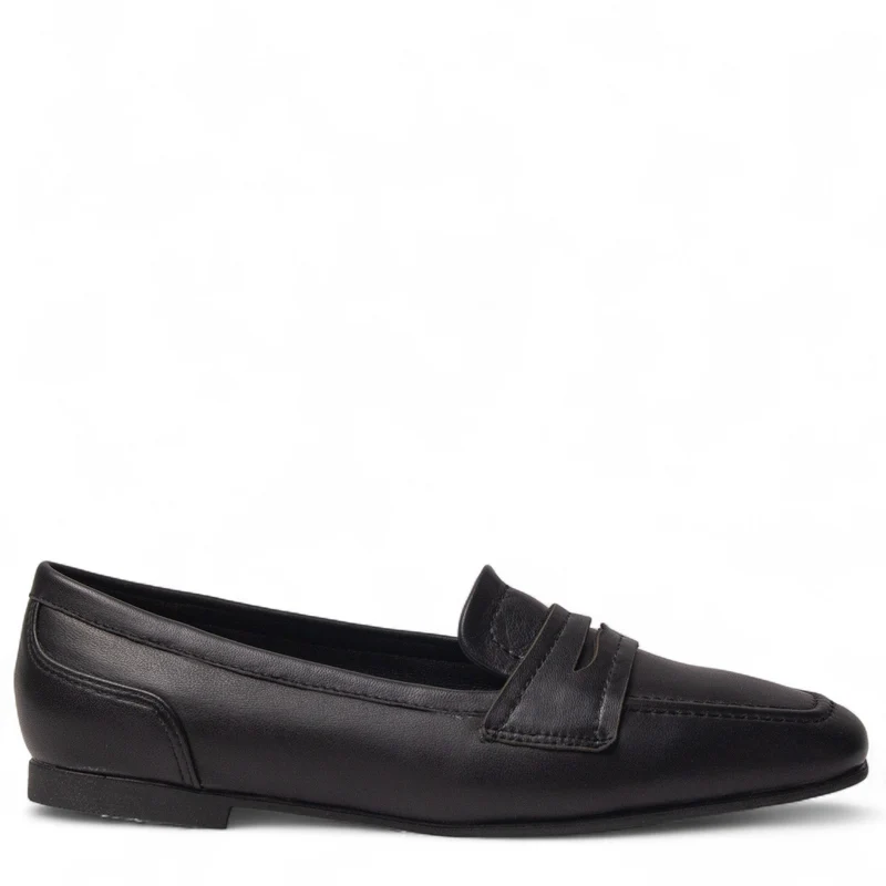 Women Black Leather Shoes #4483