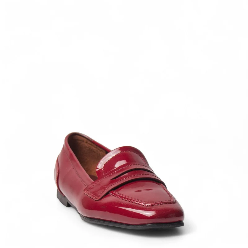 Women Maroon Vernis Leather Shoes #4481
