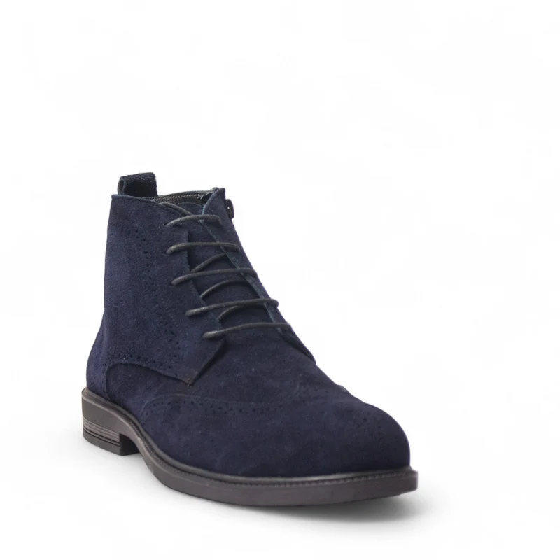 Men Navy Chamois HalfBoot #5036