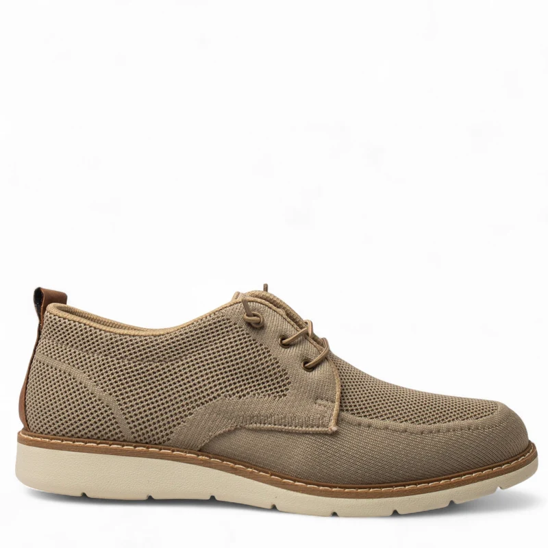 Italian Men Grey Cloth Shoes #4982