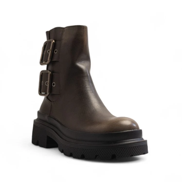 Europeon Union Women Cafe Leather Half Boot #3339