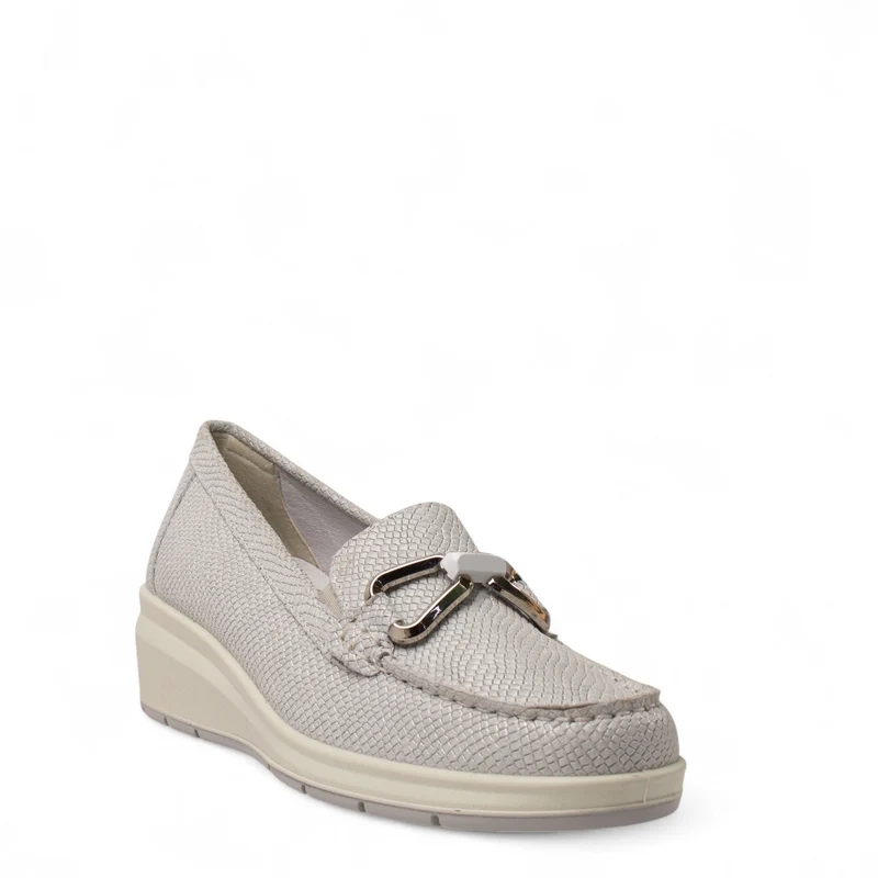 Italian Women Light Blue Leather Espadrilles #4422