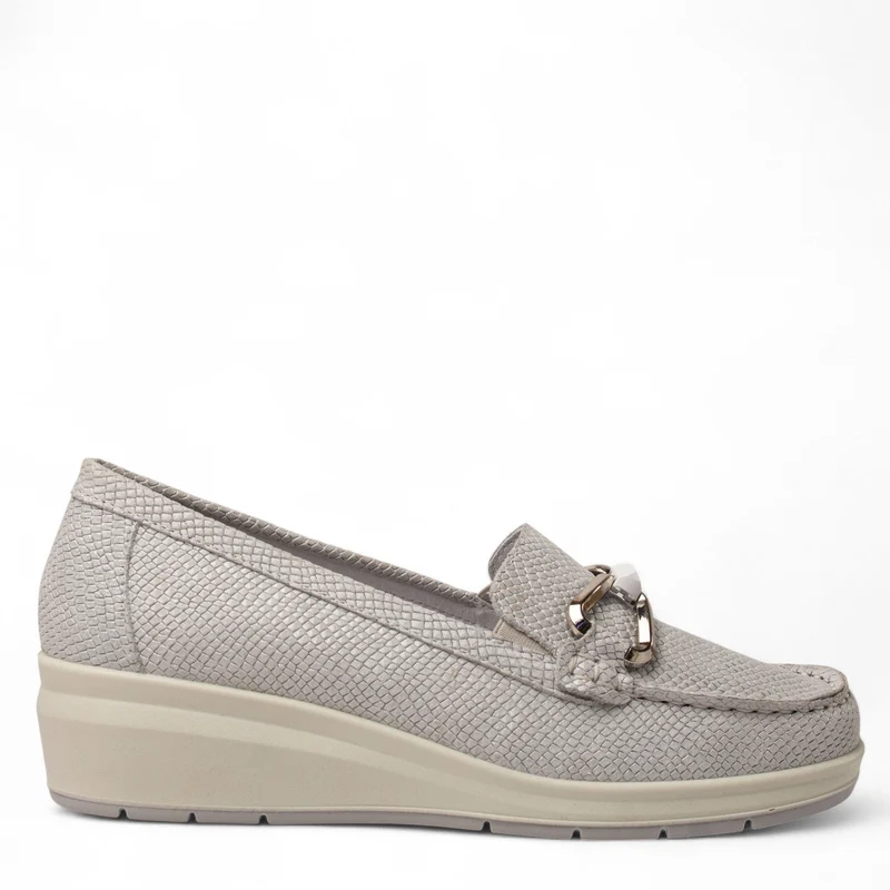 Italian Women Light Blue Leather Espadrilles #4422
