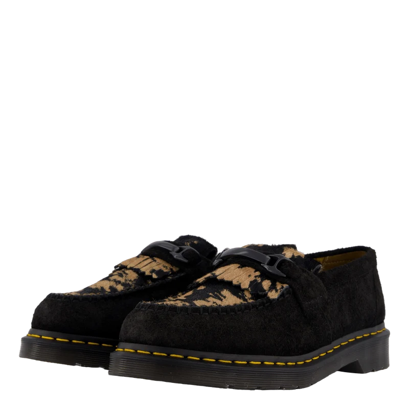 Adrian Snaffle Hair-on Loafer Black Beige