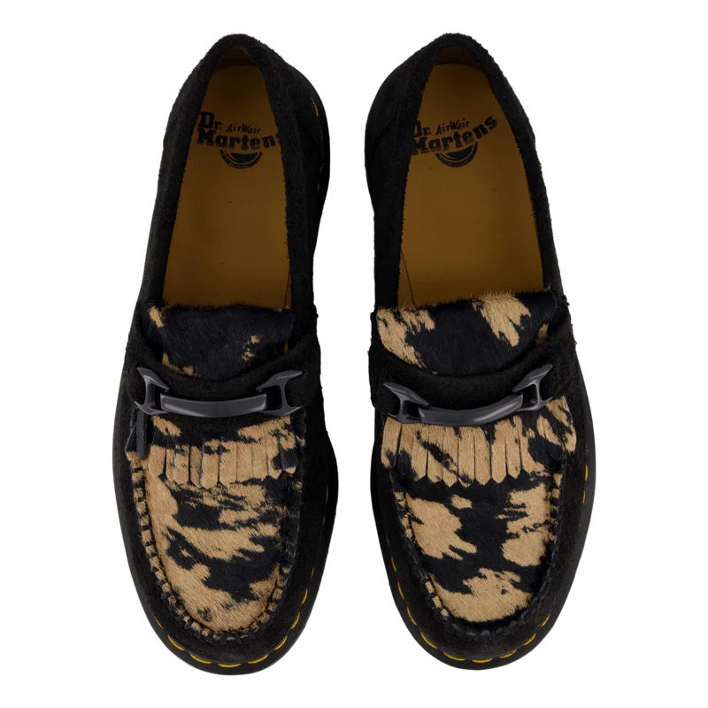 Adrian Snaffle Hair-on Loafer Black Beige