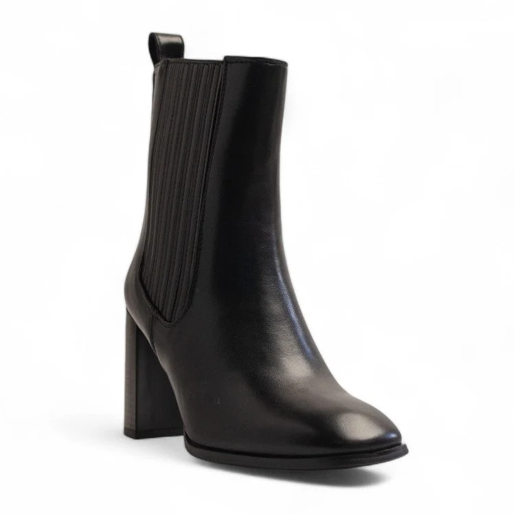 Europeon Union Women Black Leather Half Boot #3376