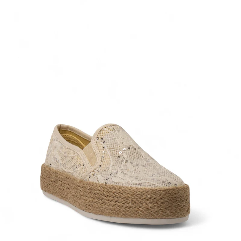 Europeon Union Women White Cloth Espadrilles #4408