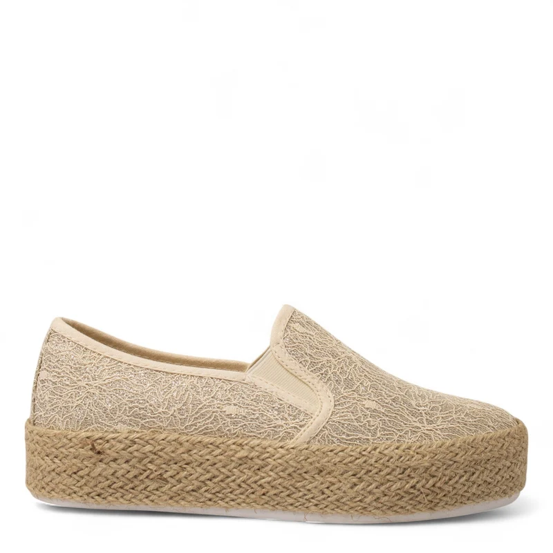 Europeon Union Women Silver Cloth Espadrilles #4406