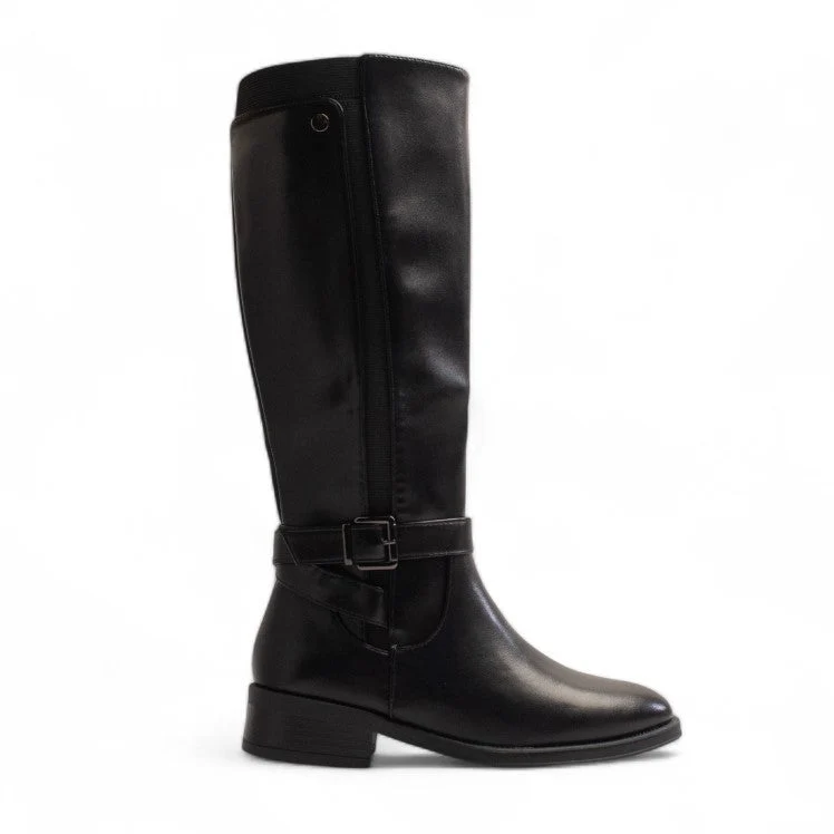 Europeon Union Women Black Leather Boot #3463