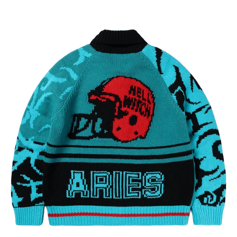 Varsity Zip Thru Knit Multi