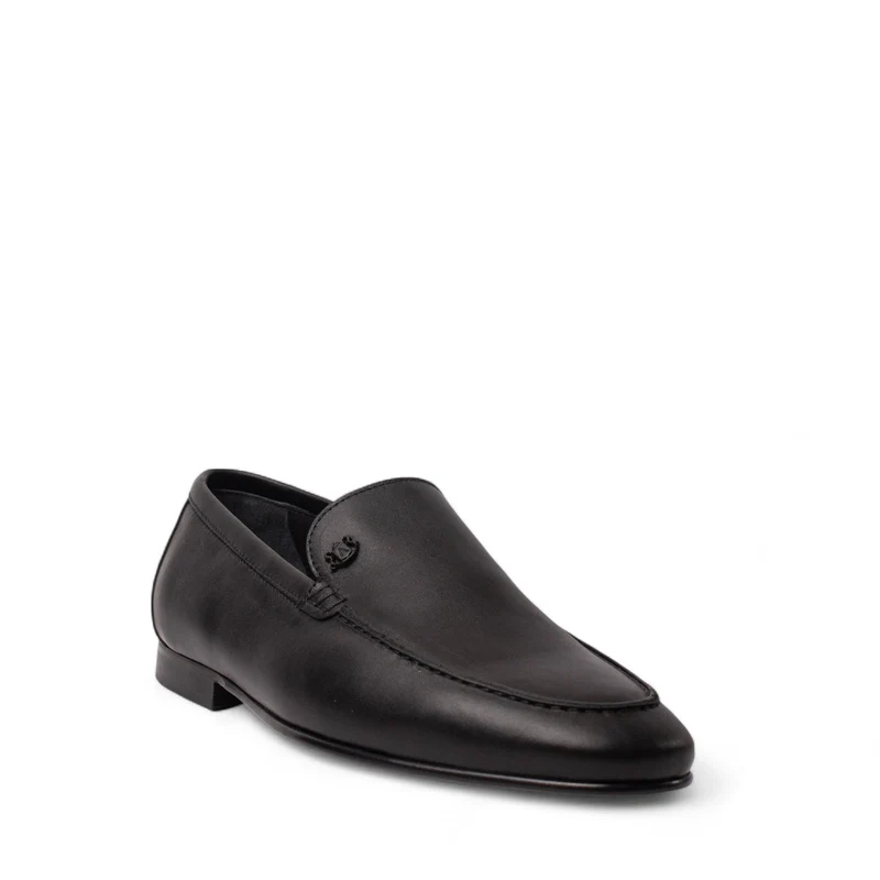 Italian Men Black Leather Shoes #4967