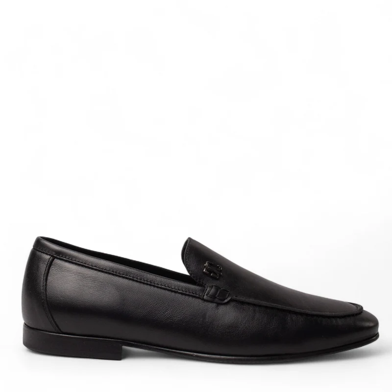 Italian Men Black Leather Shoes #4966