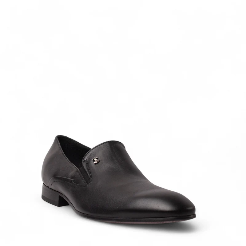 Italian Men Black Leather Shoes #4965