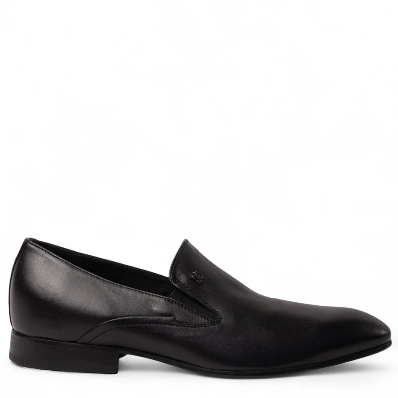 Italian Men Black Leather Shoes #4965