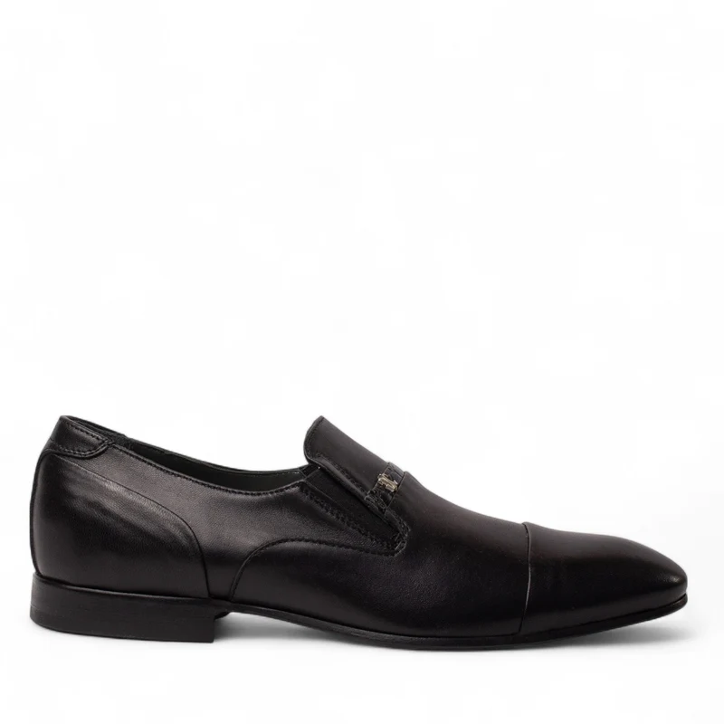 Italian Men Black Leather Shoes #4963