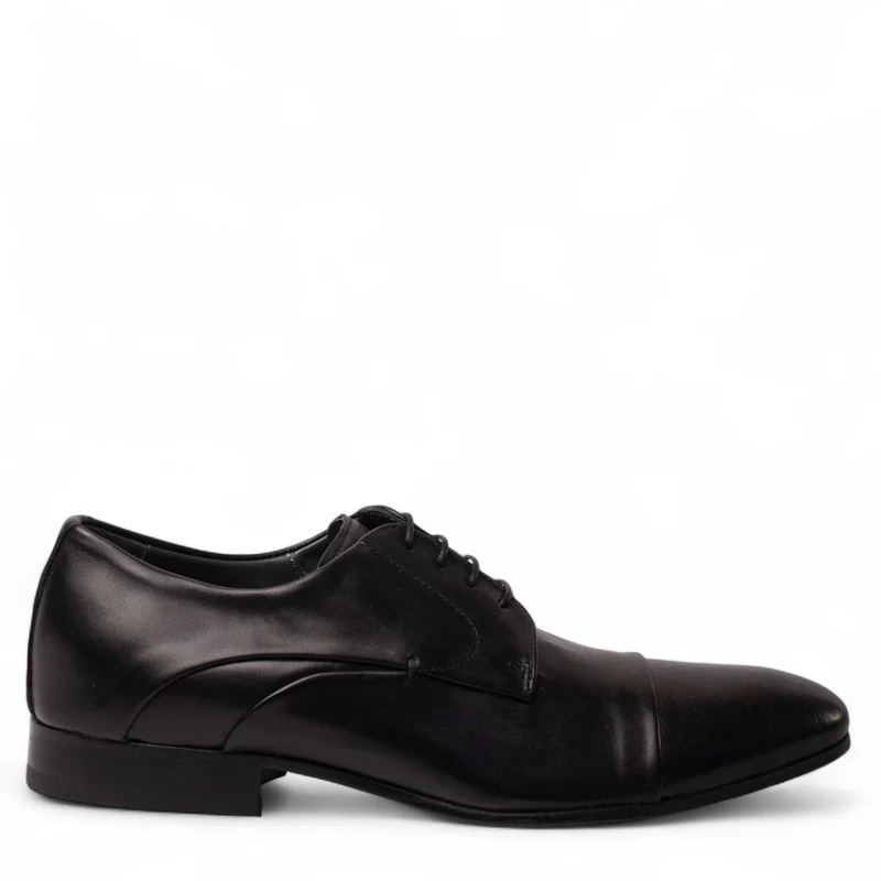 Italian Men Black Leather Shoes #4962