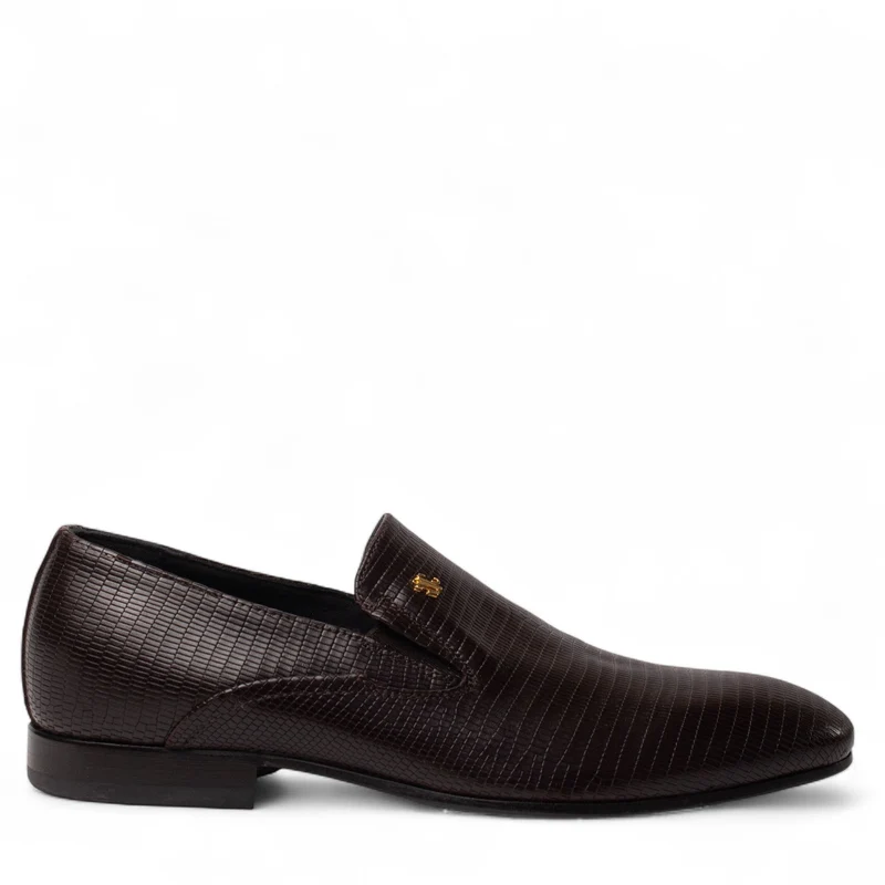 Italian Men Brown Leather Shoes #4959