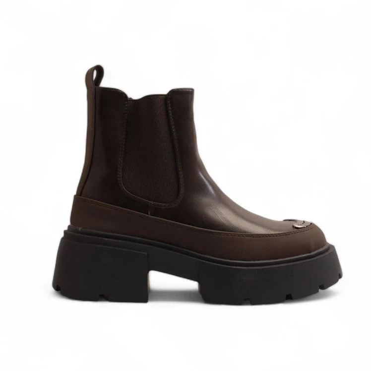 Europeon Union Women Brown Leather Half Boot #3450