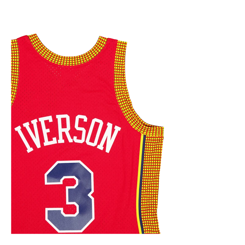76ers Swingman Jersey Iverson Light Red