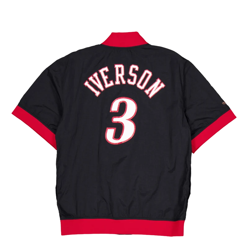76ers Off Court Ss Name & Numb Black