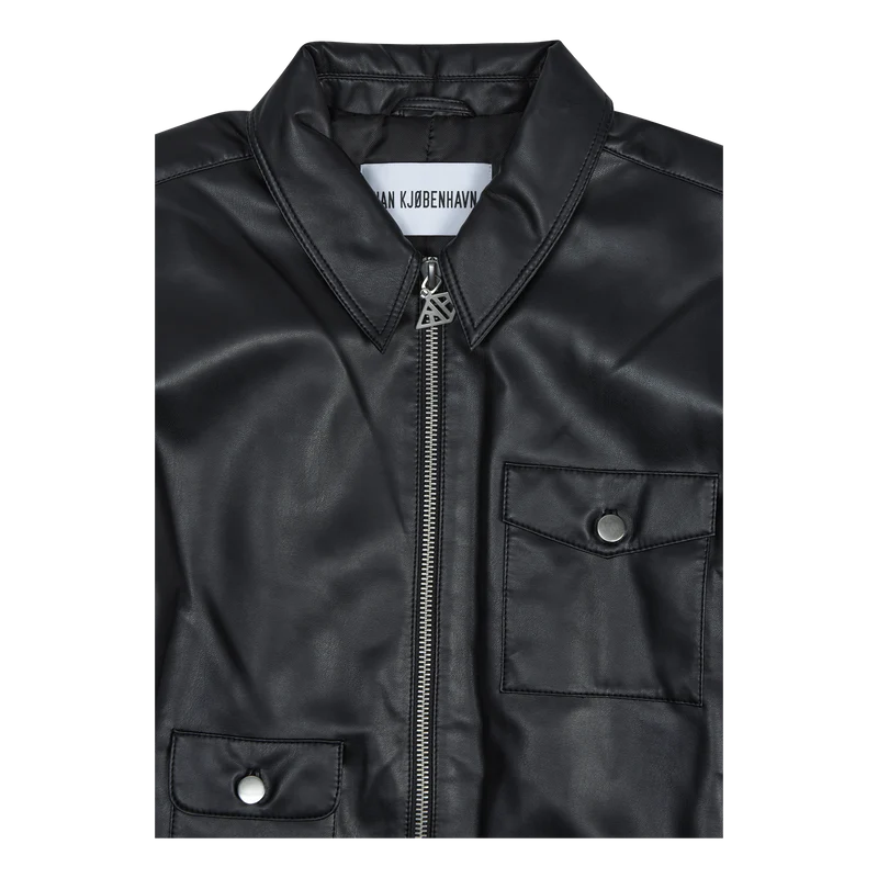 Army Zip Overshirt Black