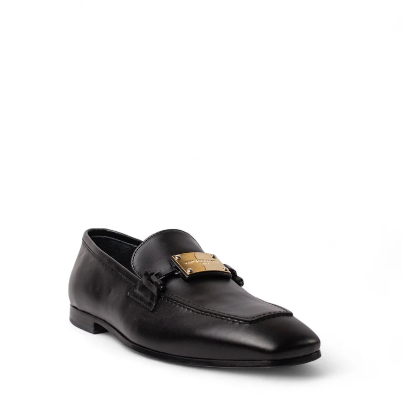 Italian Men Black Leather Shoes #4955