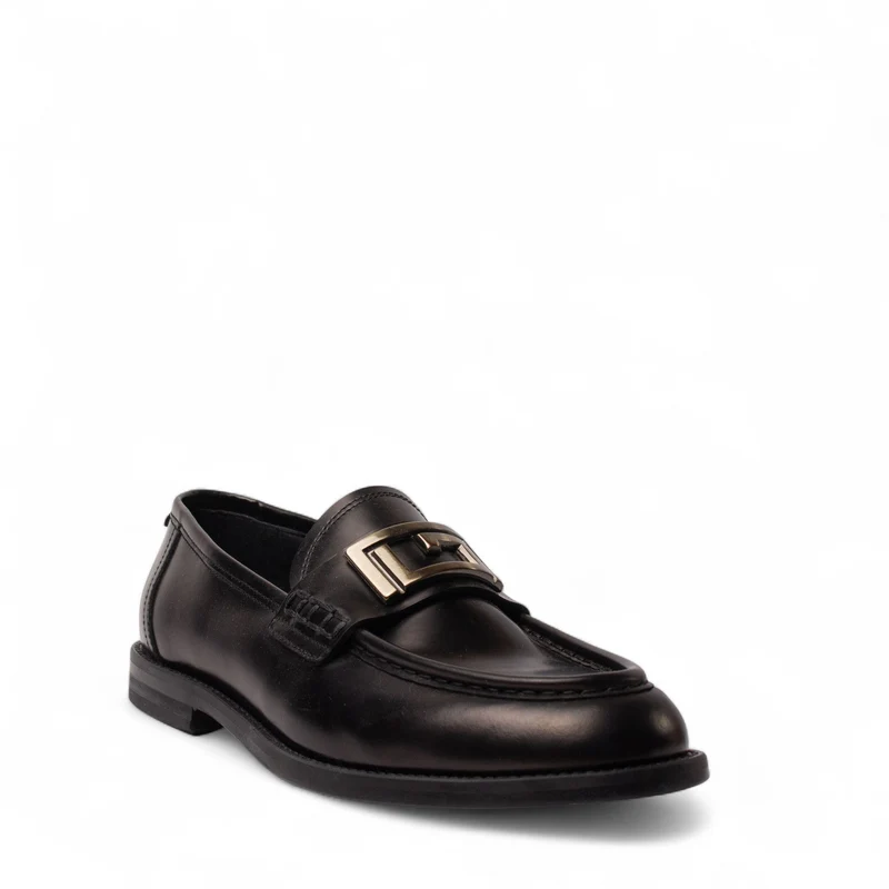 Italian Men Black Leather Shoes #4951
