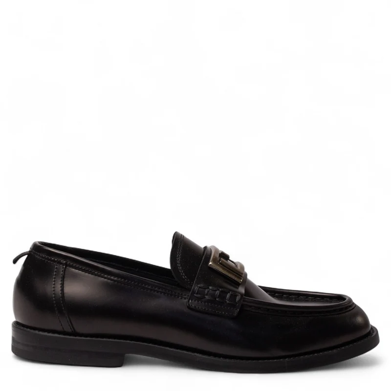 Italian Men Black Leather Shoes #4951