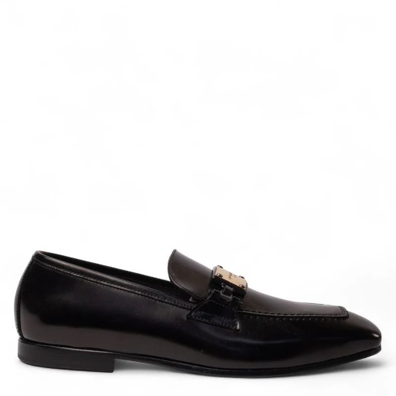 Italian Men Black Leather Shoes #4950