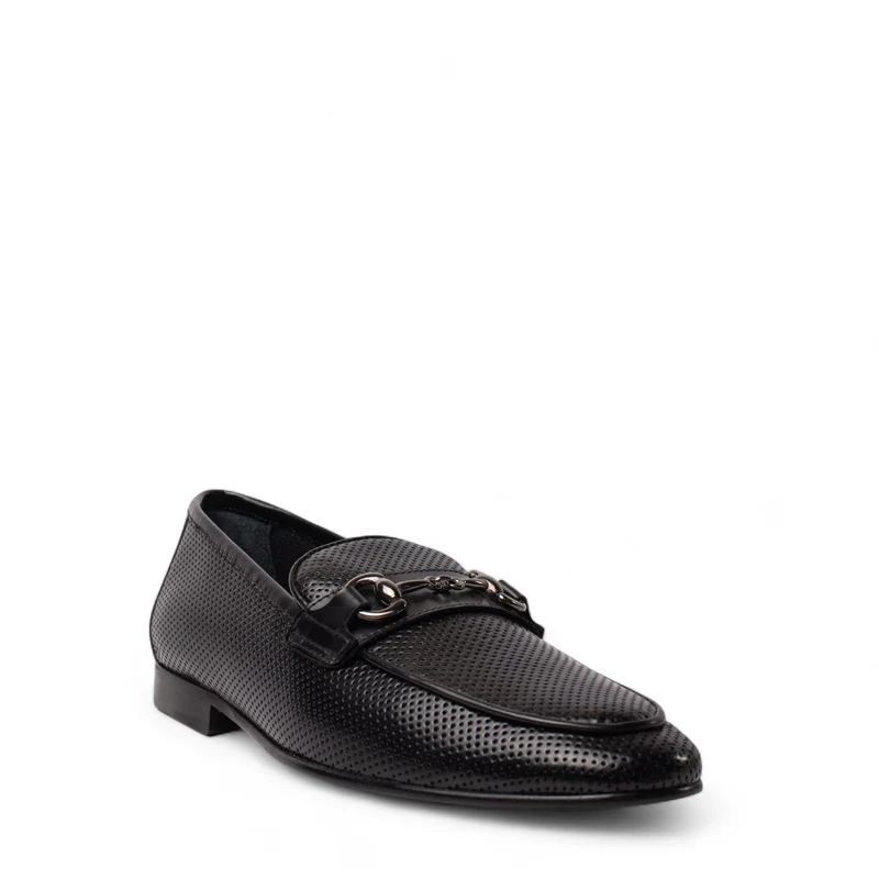 Italian Men Black Leather Shoes #4949