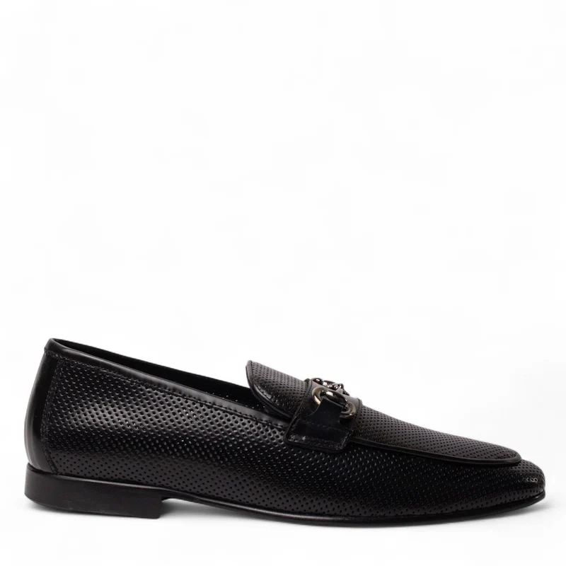 Italian Men Black Leather Shoes #4949