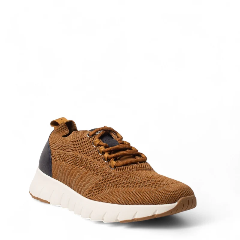 Europeon Union Men Camel Cloth Shoes #4948
