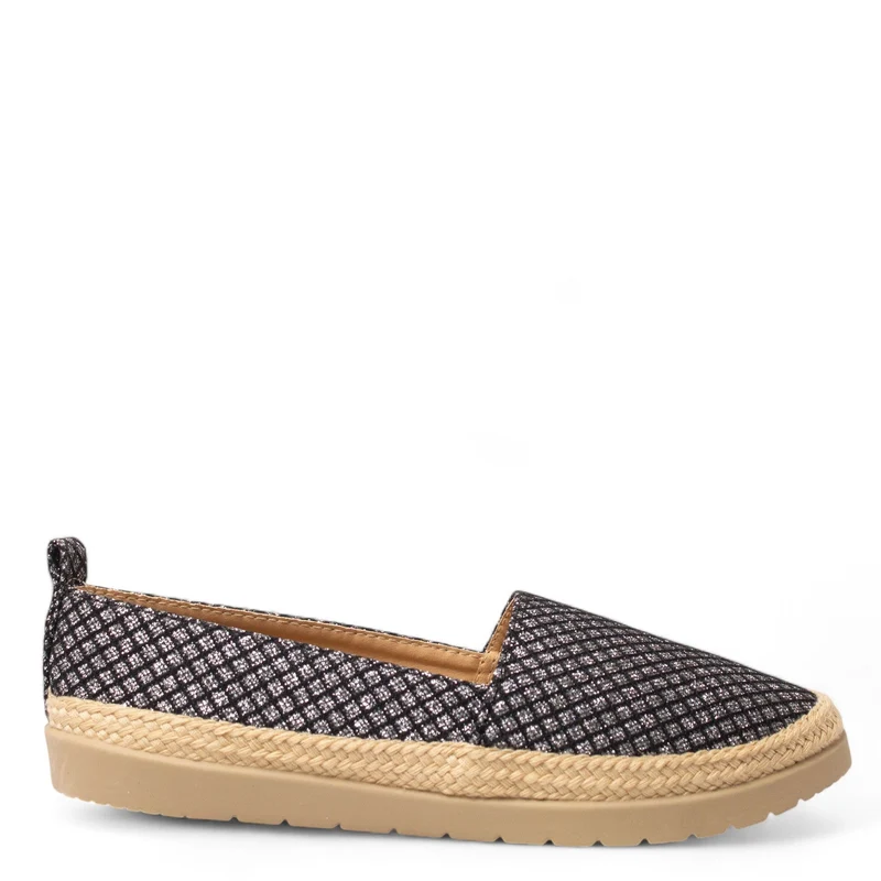 Europeon Union Women Black Cloth Espadrilles #4369