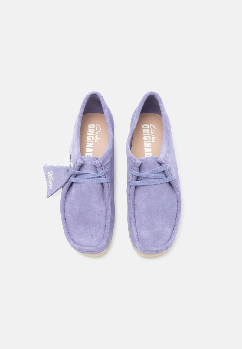 Womens Wallabee. purple interest