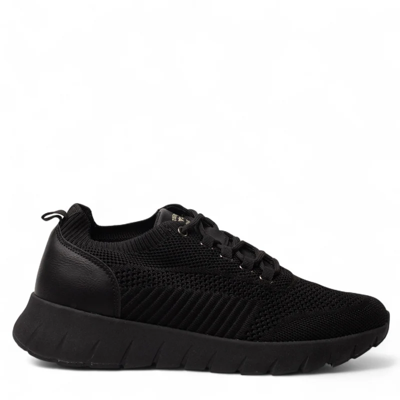 Europeon Union Men Black Cloth Shoes #4947