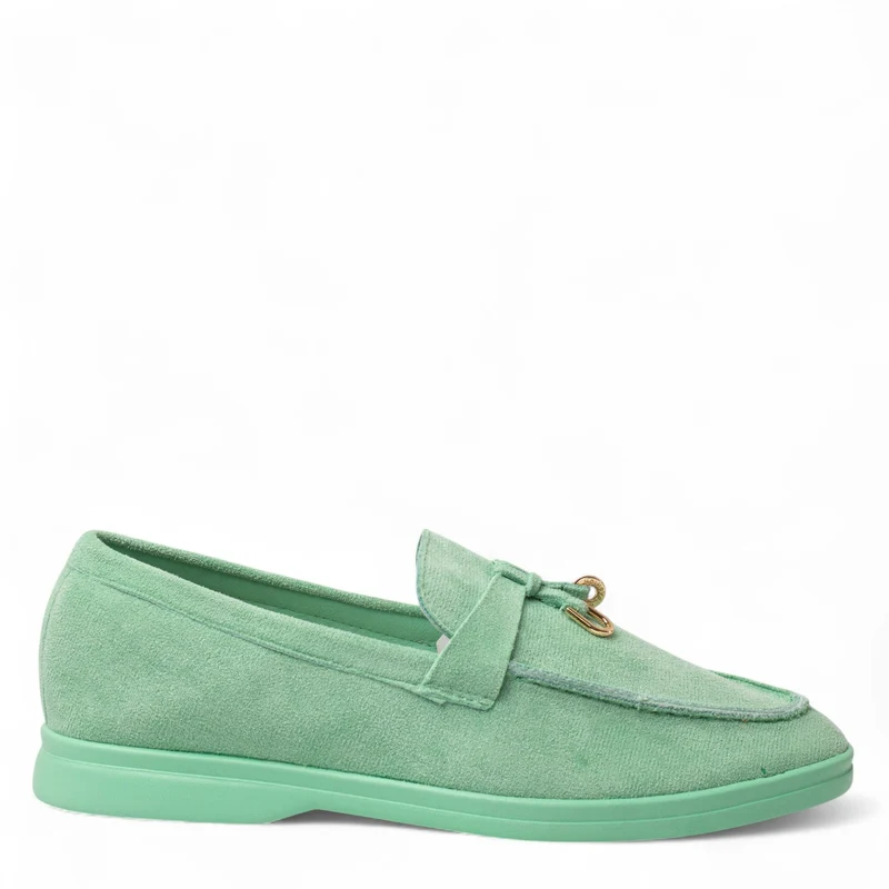 Europeon Union Women Green Chamois Shoes #4351