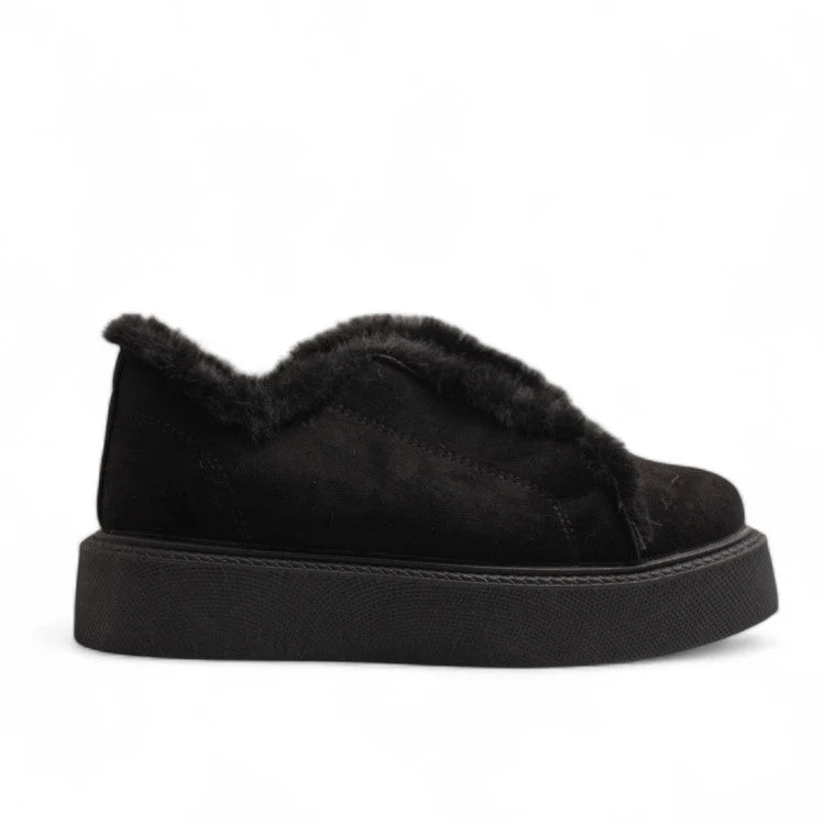 Europeon Union Women Black Chamois Shoes #3503