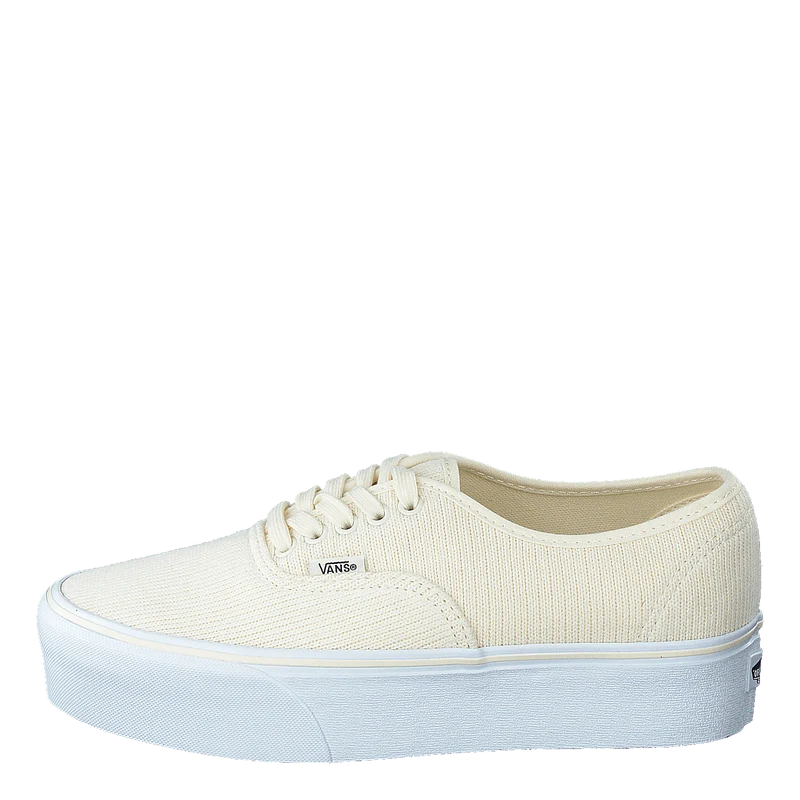 Ua Authentic Stackform (rib Knit)antiquewhttrwht