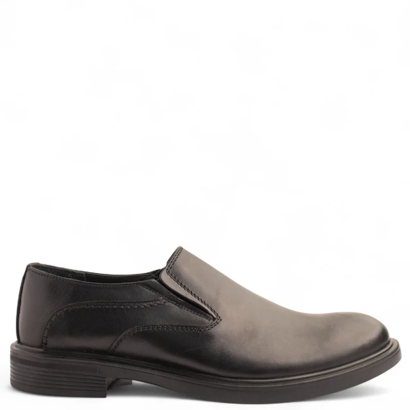Men Black Leather Shoe #4896