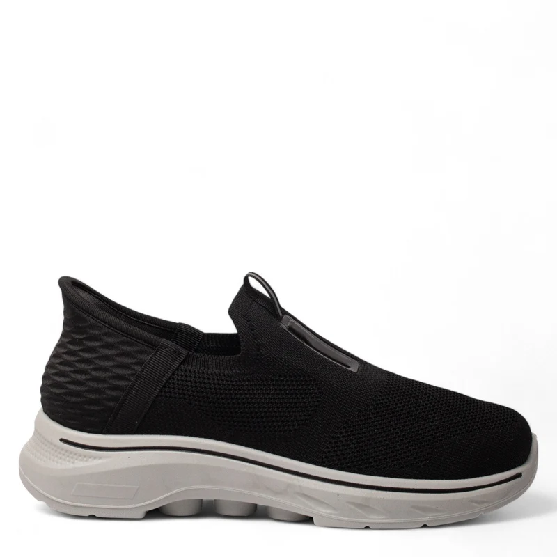 Europeon Union Men Black Cloth Shoes #4937